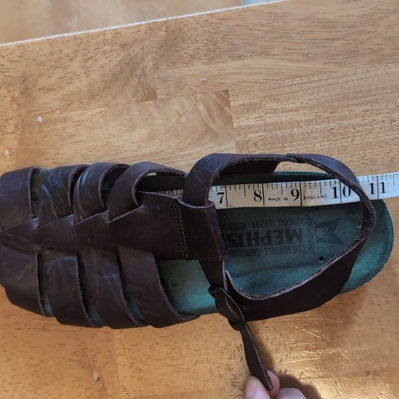 Mephisto Sam Brown Leather Sandals - Picture 8 of 8